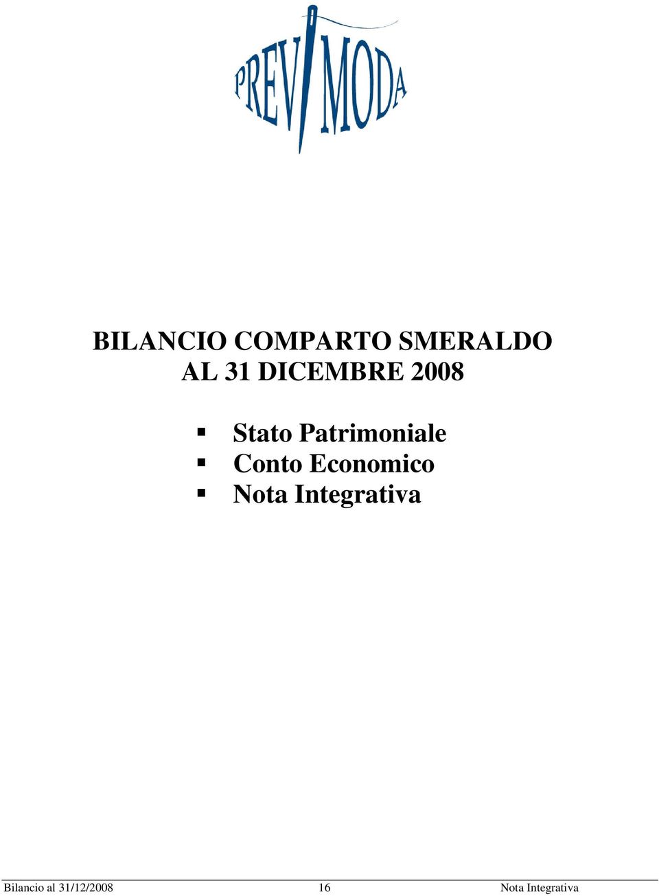 Conto Economico Nota Integrativa