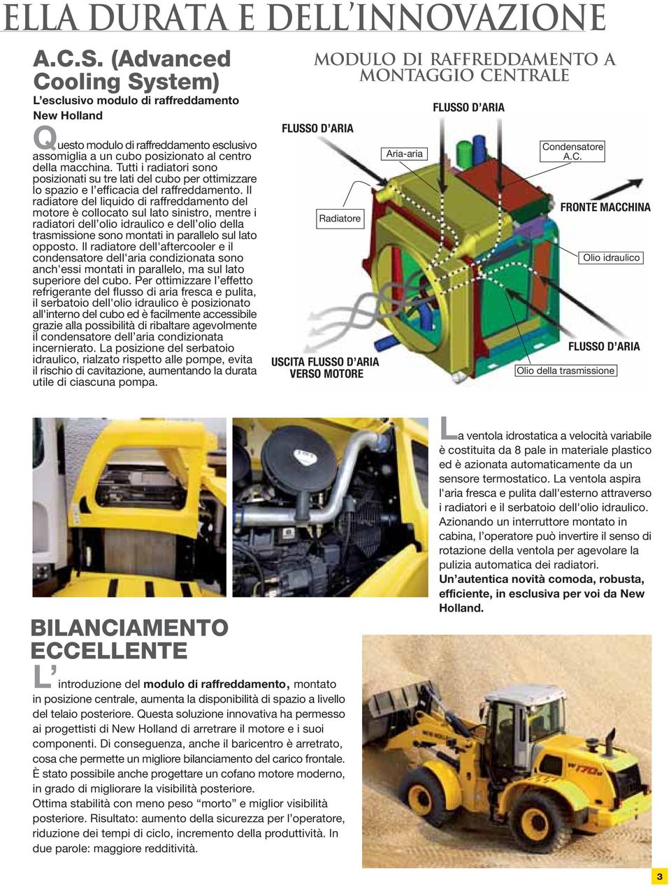 Tutti i radiatori sono posizionati su tre lati del cubo per ottimizzare lo spazio e l efficacia del raffreddamento.