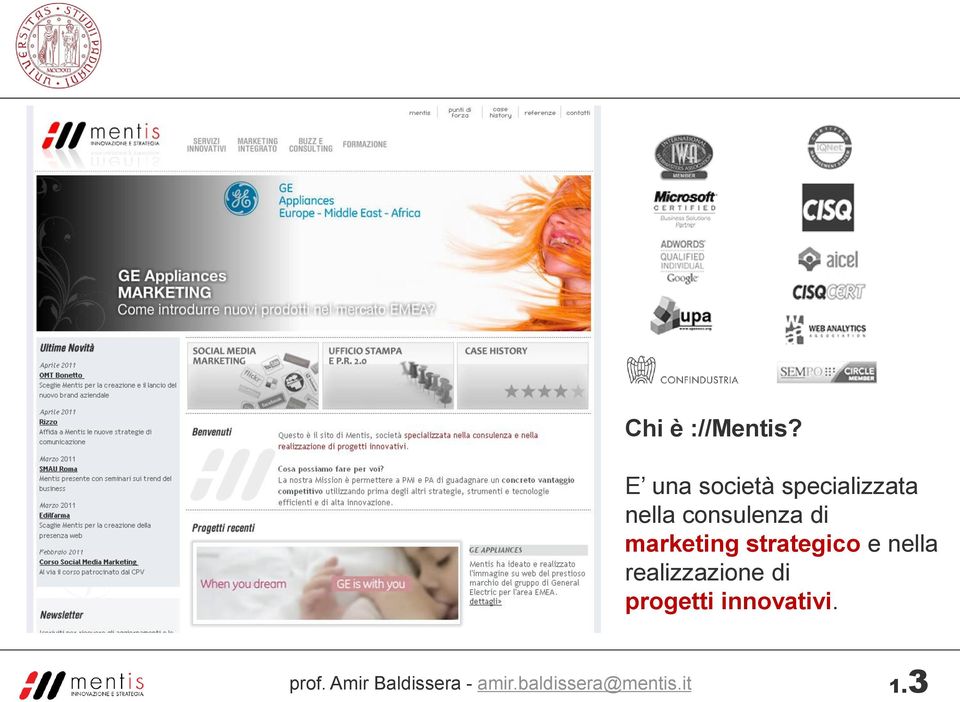 di marketing strategico e nella realizzazione