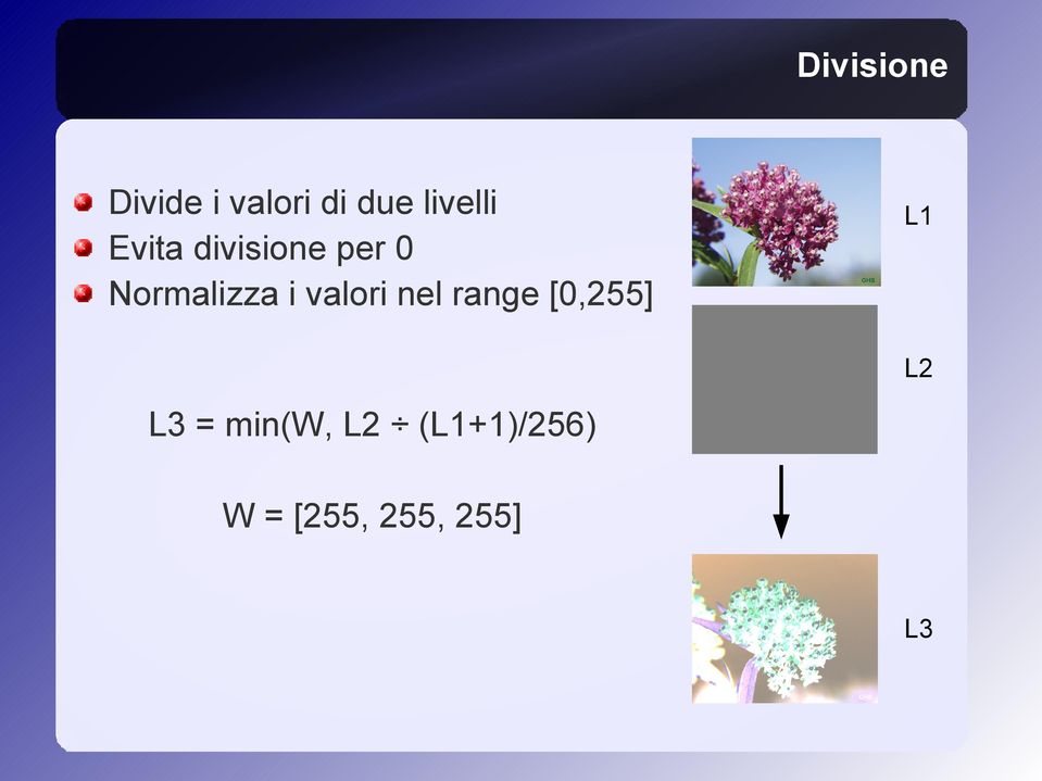 Normalizza i valori nel range [0,255]