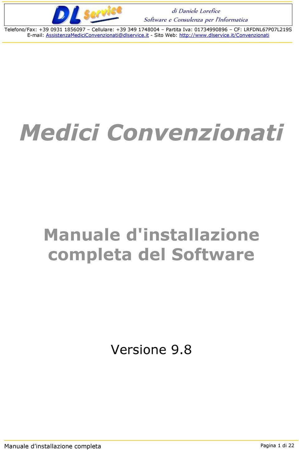 Software Versione 9.