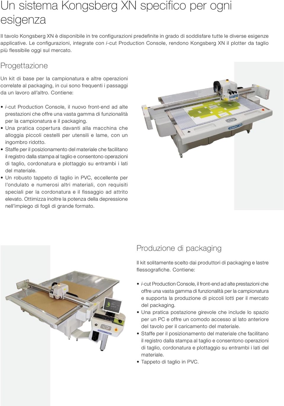 Progettazione Un kit di base per la campionatura e altre operazioni correlate al packaging, in cui sono frequenti i passaggi da un lavoro all altro.