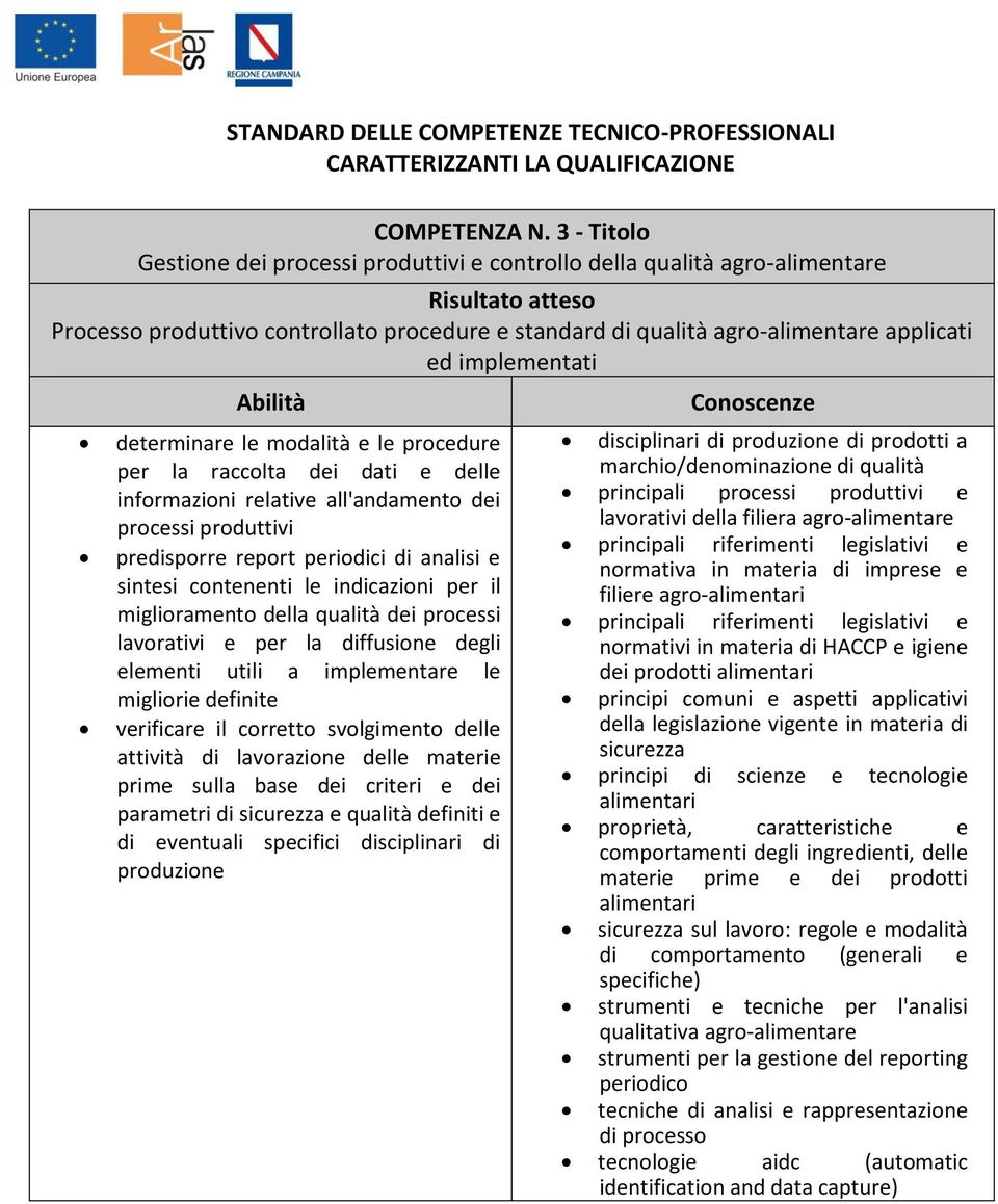 determinare le modalità e le procedure per la raccolta dei dati e delle informazioni relative all'andamento dei processi produttivi predisporre report periodici di analisi e sintesi contenenti le