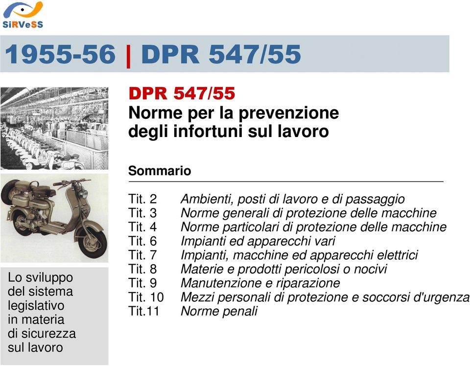 11 Ambienti, posti di lavoro e di passaggio Norme generali di protezione delle macchine Norme particolari di protezione delle macchine