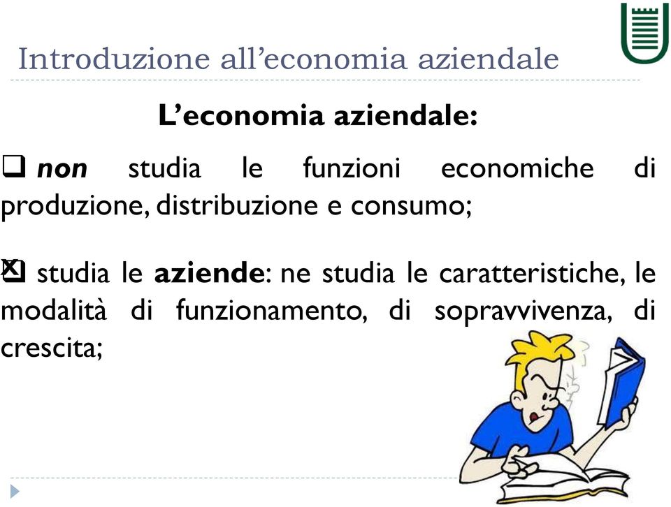 distribuzione e consumo; X studia le aziende: ne studia le