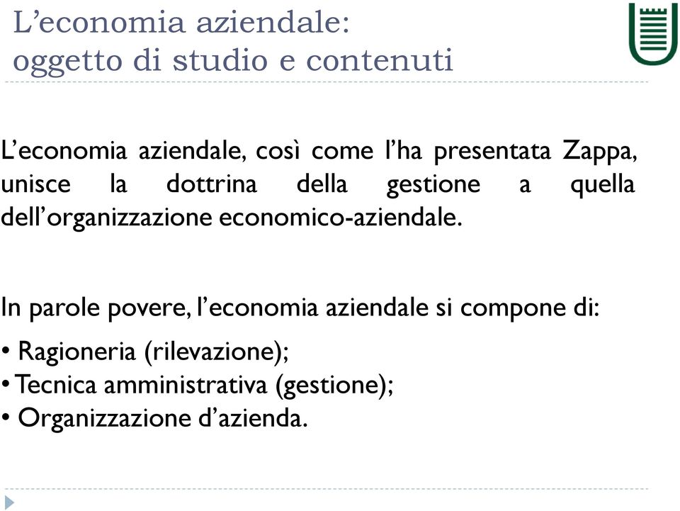 organizzazione economico-aziendale.