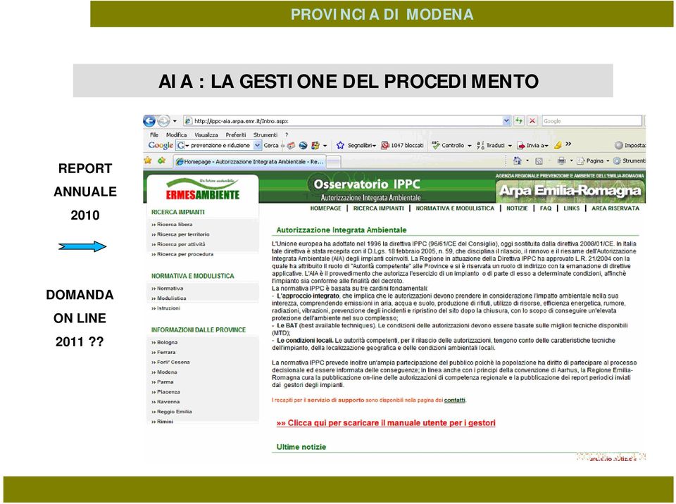 REPORT ANNUALE 2010