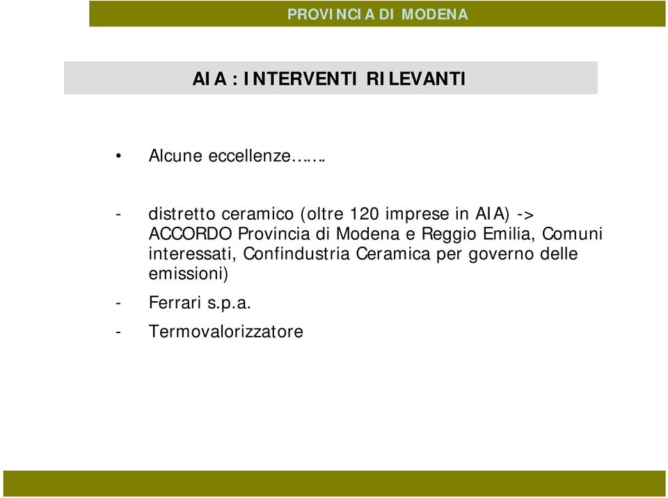 Provincia di Modena e Reggio Emilia, Comuni interessati,