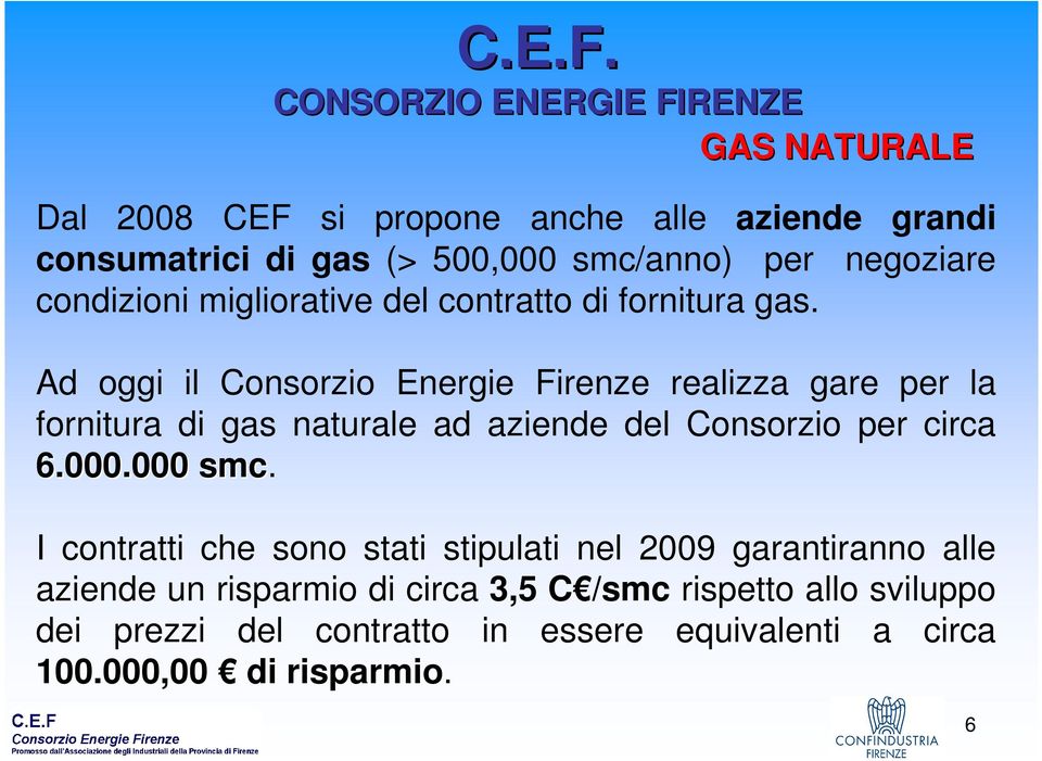 negoziare condizioni migliorative del contratto di fornitura gas.