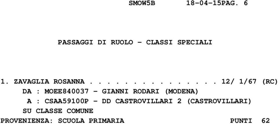 .............. 12/ 1/67 (RC) DA : MOEE840037 - GIANNI RODARI