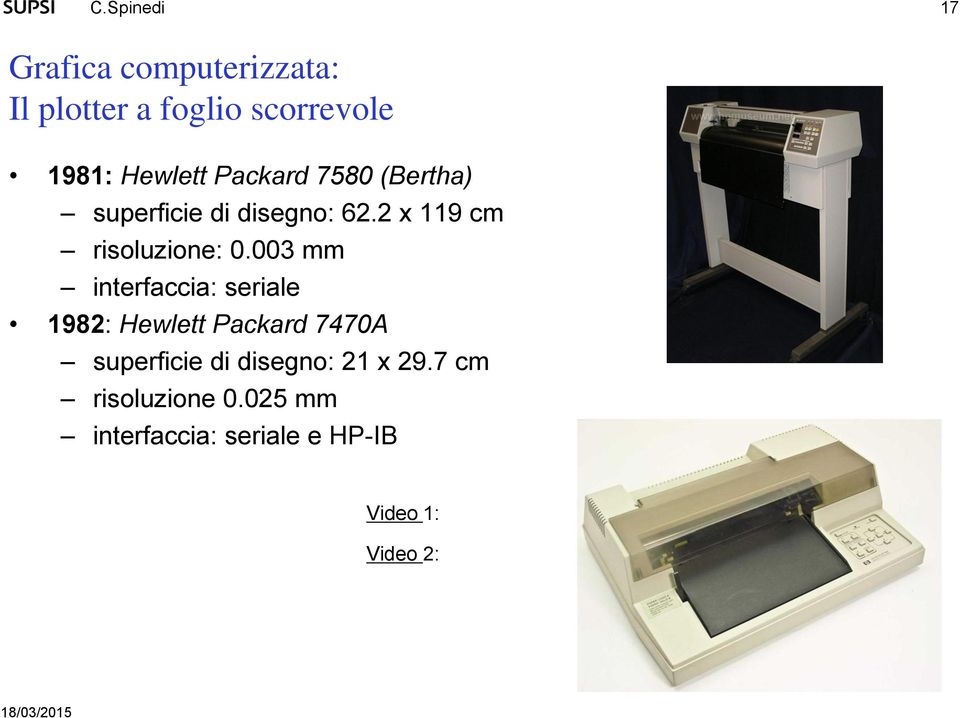 003 mm interfaccia: seriale 1982: Hewlett Packard 7470A superficie