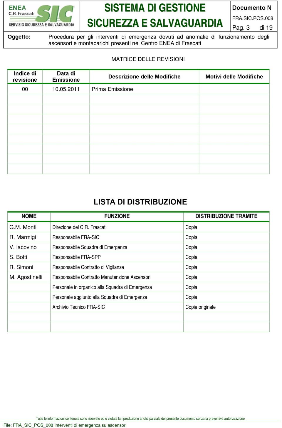 Marmigi Responsabile FRA-SIC Copia V. Iacovino Responsabile Squadra di Emergenza Copia S. Botti Responsabile FRA-SPP Copia R.