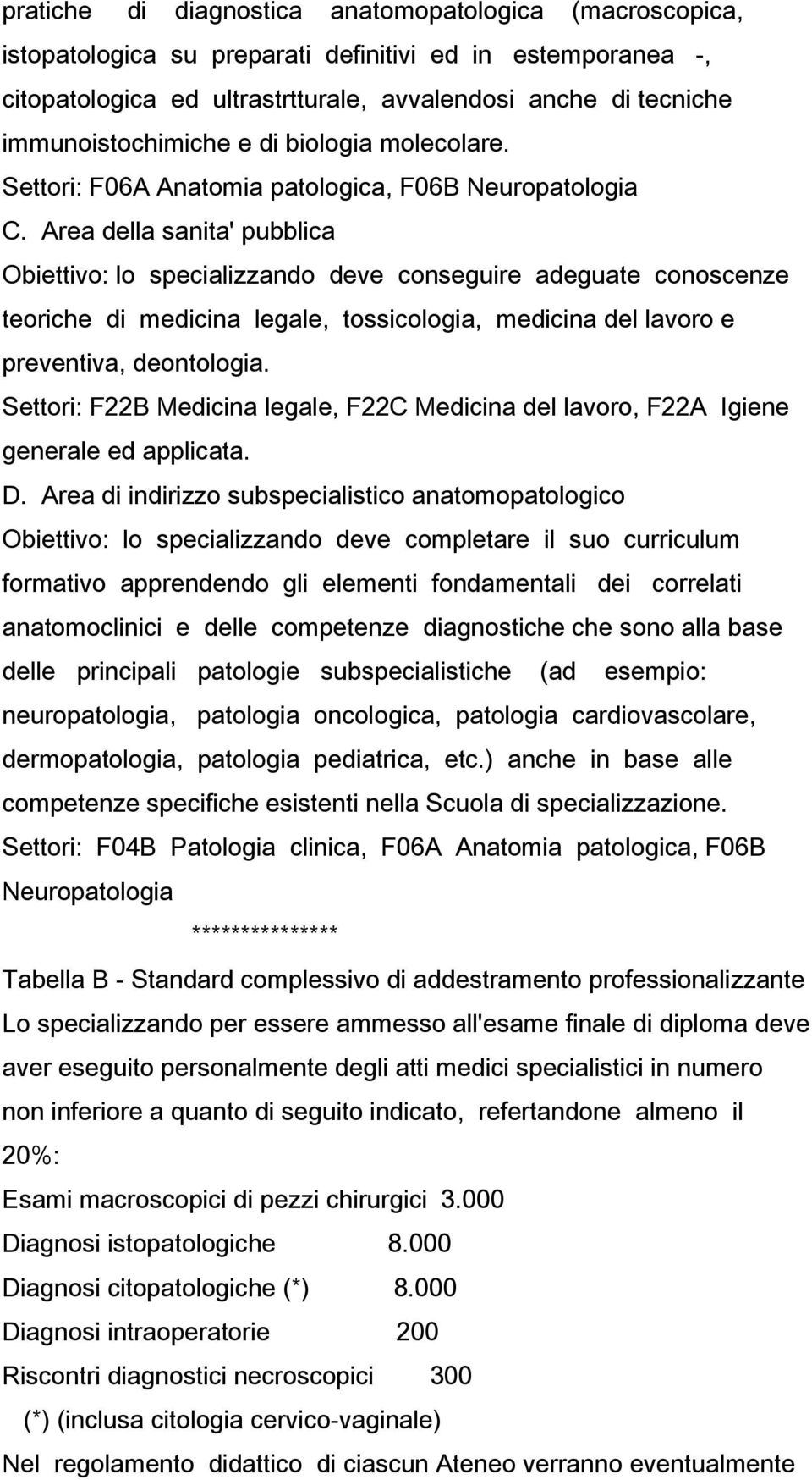 Area della sanita' pubblica Obiettivo: lo specializzando deve conseguire adeguate conoscenze teoriche di medicina legale, tossicologia, medicina del lavoro e preventiva, deontologia.