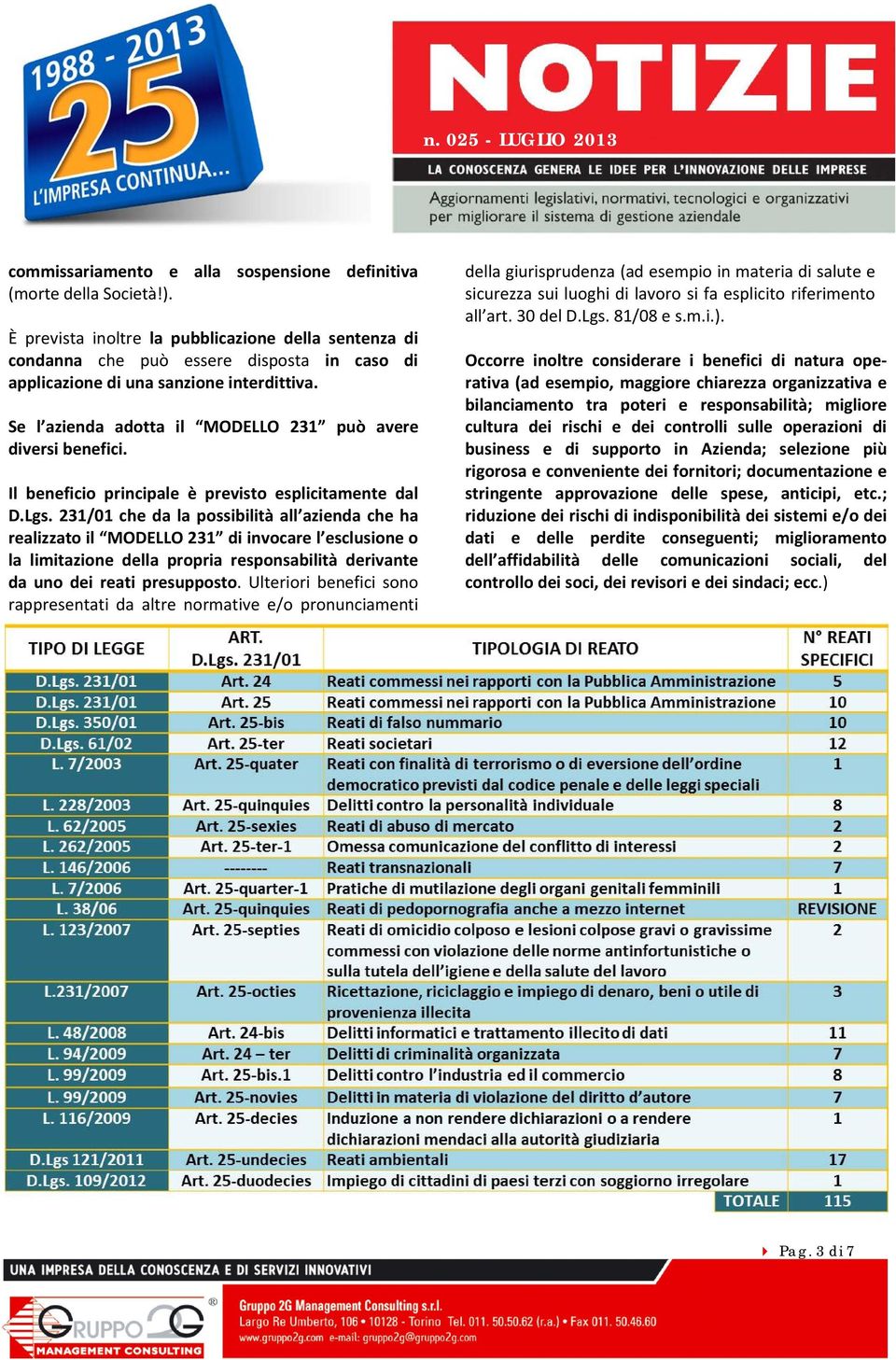 Se l azienda adotta il MODELLO 231 può avere diversi benefici. Il beneficio principale è previsto esplicitamente dal D.Lgs.