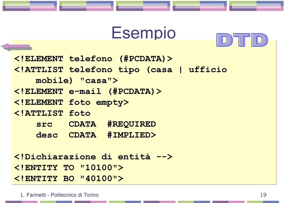 ELEMENT e-mail (#PCDATA)> <!ELEMENT foto empty> <!