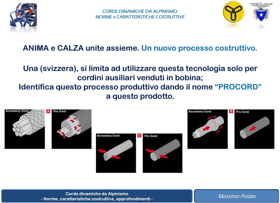 Una (svizzera), si limita ad utilizzare questa tecnologia solo per cordini