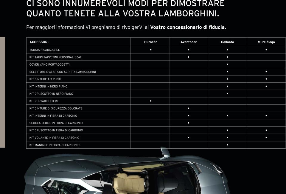 ACCESSORI Huracán Aventador Gallardo Murciélago TORCIA RICARICABILE KIT TAPPI TAPPETINI PERSONALIZZATI COVER VANO PORTAOGGETTI SELETTORE E-GEAR CON SCRITTA