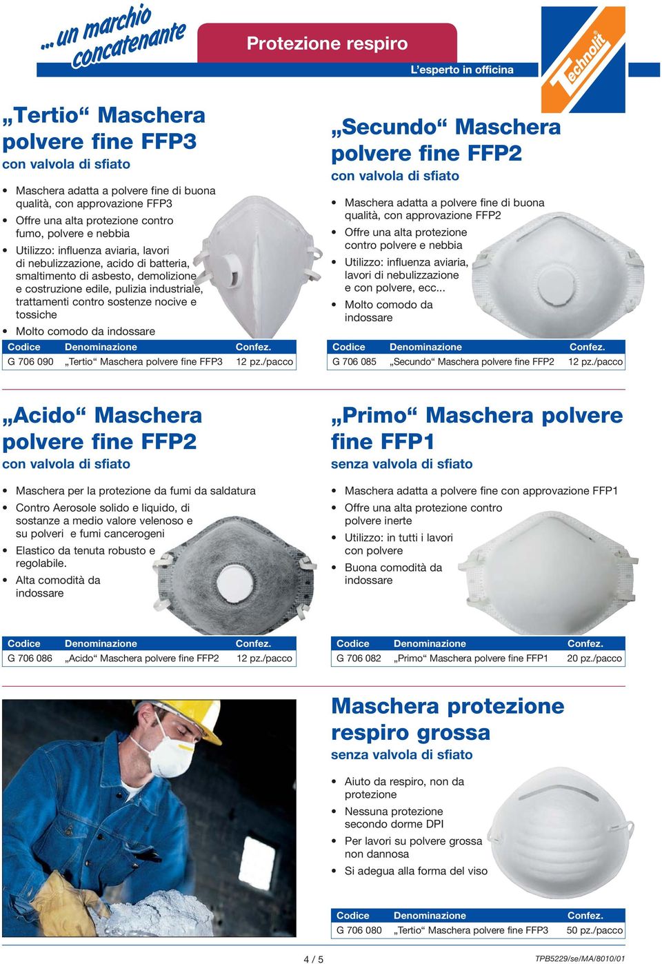 Maschera polvere fine FFP3 12 pz.