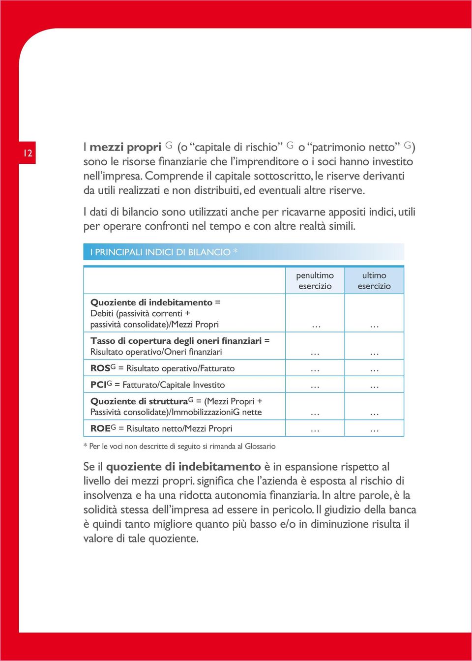 I dati di bilancio sono utilizzati anche per ricavarne appositi indici, utili per operare confronti nel tempo e con altre realtà simili.