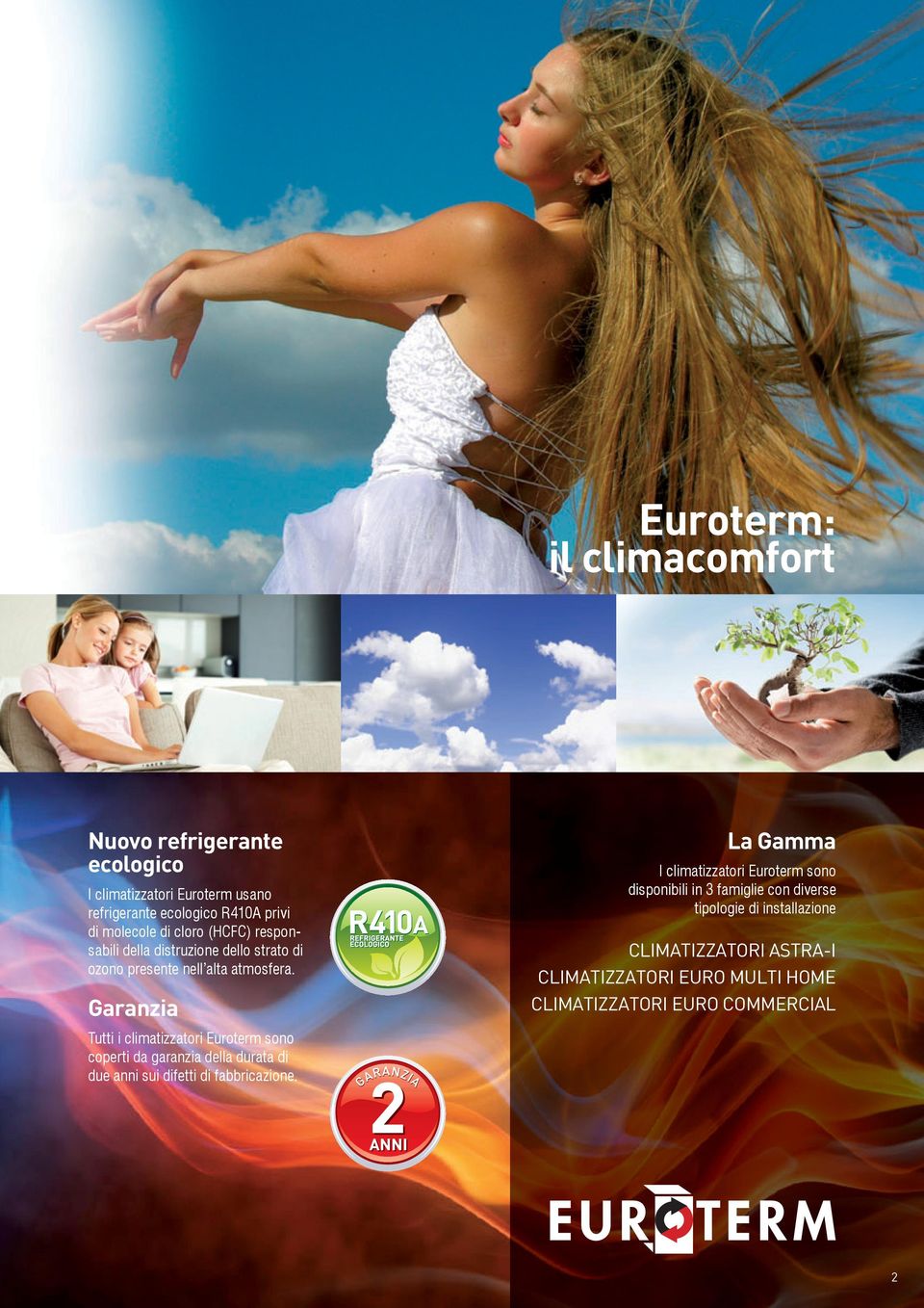 Garanzia Tutti i climatizzatori Euroterm sono coperti da garanzia della durata di due anni sui difetti di fabbricazione.