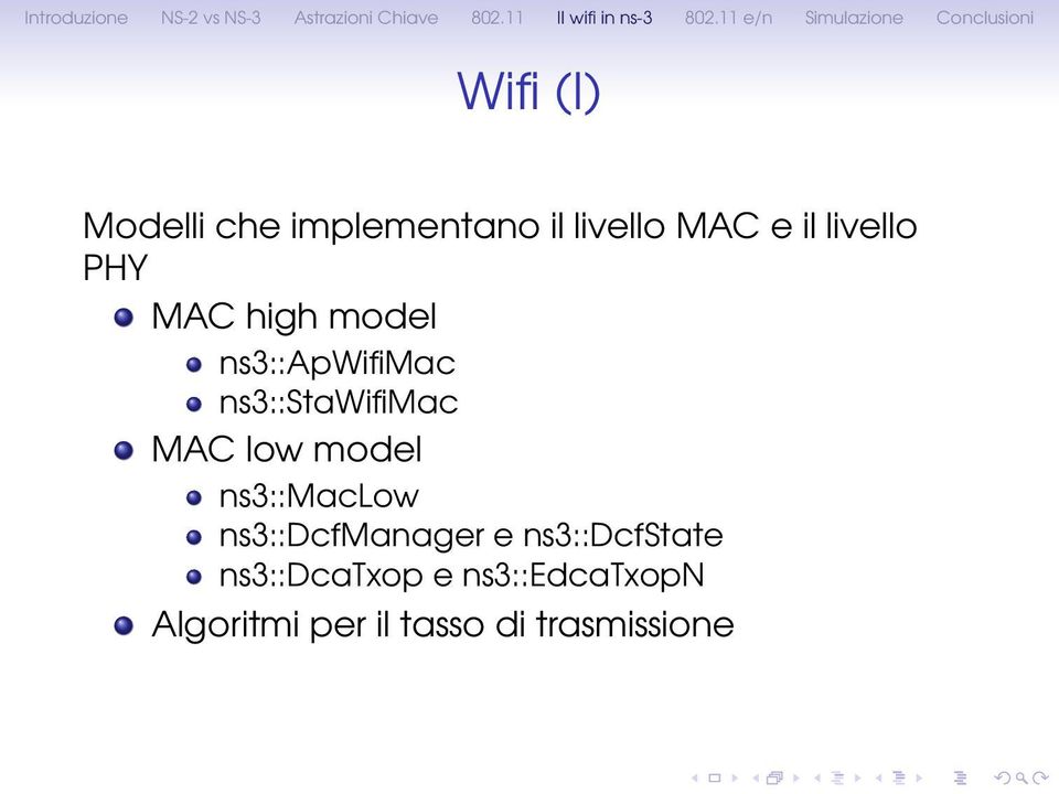 MAC low model ns3::maclow ns3::dcfmanager e ns3::dcfstate
