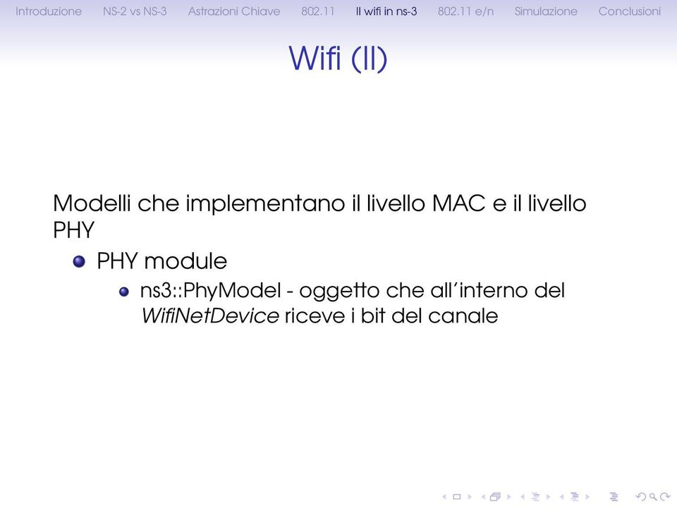 ns3::phymodel - oggetto che all interno