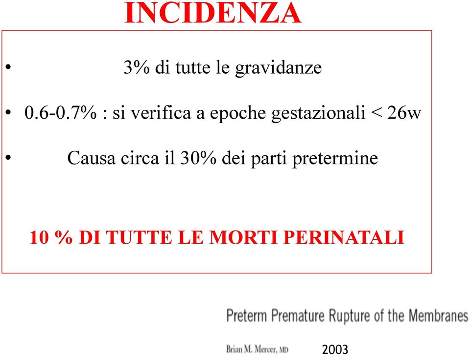 26w Causa circa il 30% dei parti