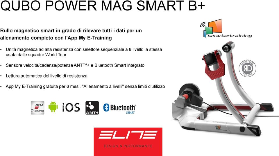 dalle squadre World Tour Sensore velocità/cadenza/potenza ANT + e Bluetooth Smart integrato Lettura automatica