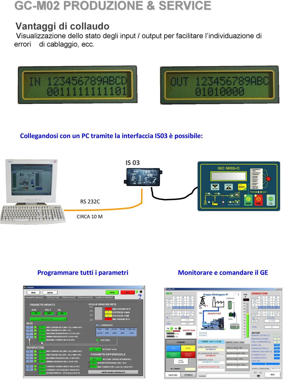 cablaggio, ecc.