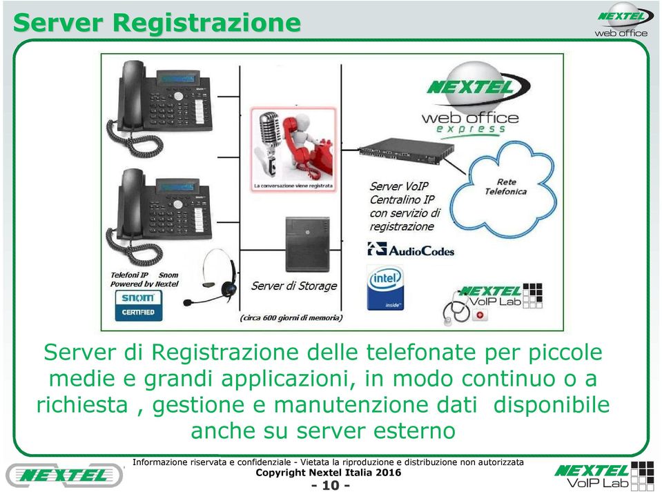 in modo continuo o a richiesta, gestione e