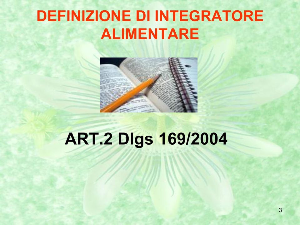 ALIMENTARE ART.