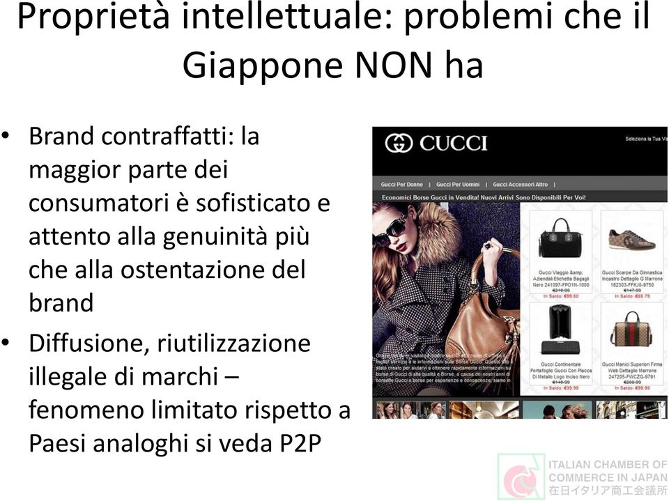 alla ostentazione del brand Giappone NON ha Diffusione, riutilizzazione