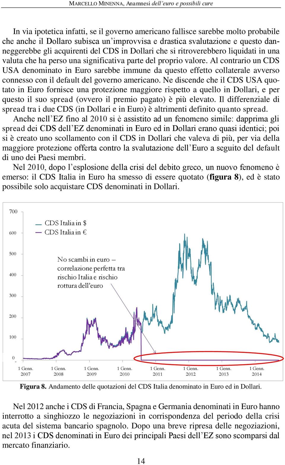 Al contrario un CDS USA denominato in Euro sarebbe immune da questo effetto collaterale avverso connesso con il default del governo americano.