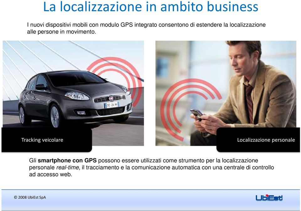 Tracking Tracking veicolare veicolare Localizzazione Localizzazione personale personale Gli smartphone con GPS