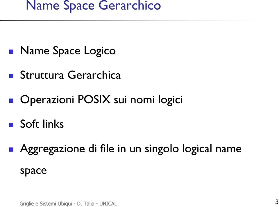 links Aggregazione di file in un singolo logical