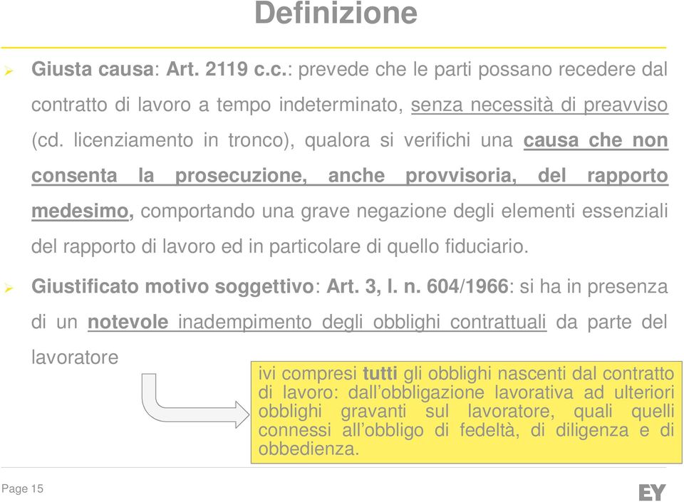 rapporto di lavoro ed in 