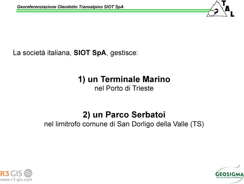 Porto di Trieste 2) un Parco Serbatoi