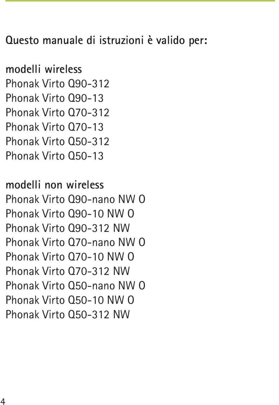 Q90-nano NW O Phonak Virto Q90-10 NW O Phonak Virto Q90-312 NW Phonak Virto Q70-nano NW O Phonak Virto
