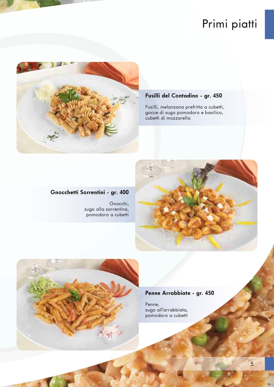 basilico, cubetti di mozzarella Gnocchetti Sorrentini - gr.