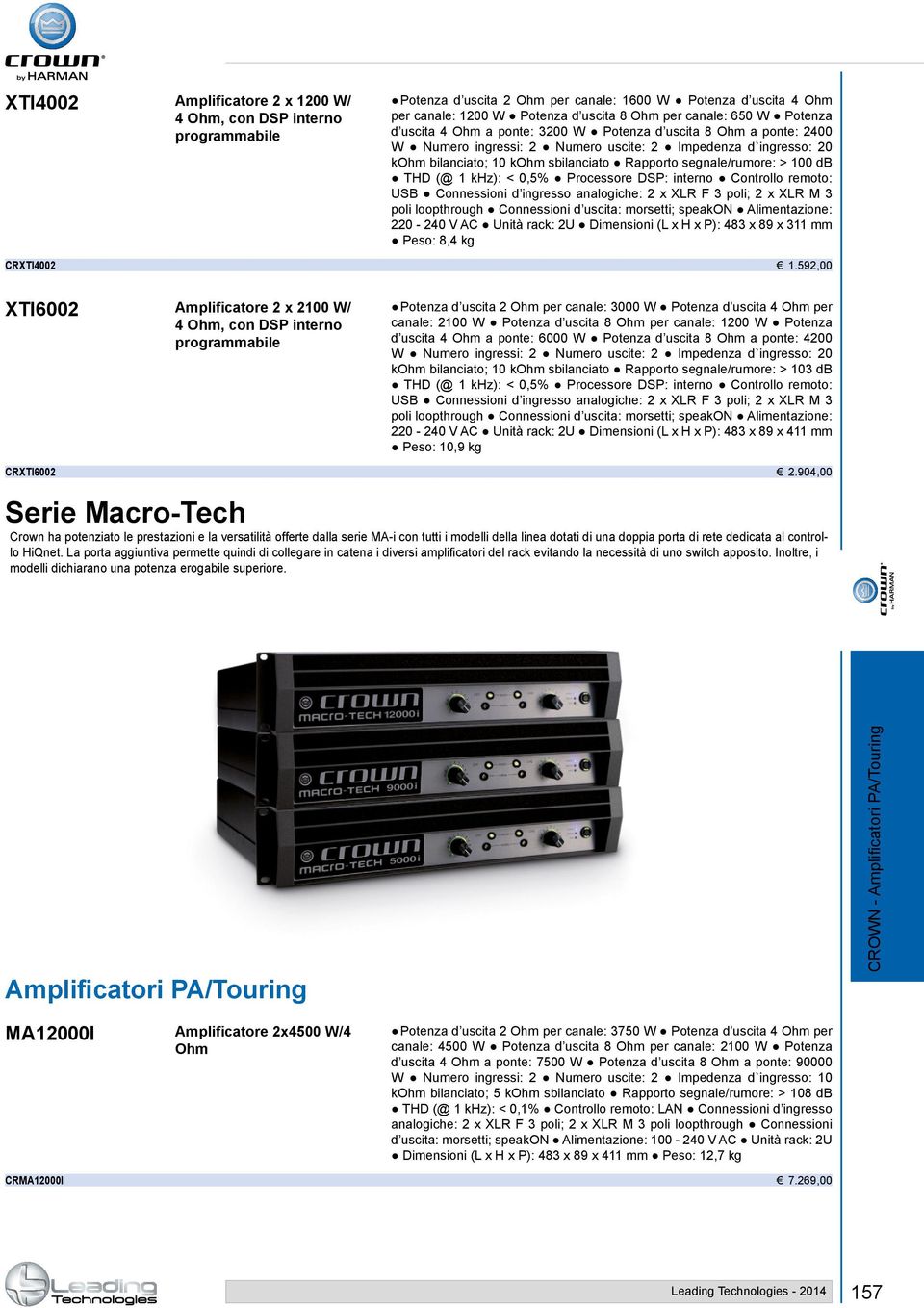 segnale/rumore: > 100 db THD (@ 1 khz): < 0,5% Processore DSP: interno Controllo remoto: USB Connessioni d ingresso analogiche: 2 x XLR F 3 poli; 2 x XLR M 3 poli loopthrough Connessioni d uscita: