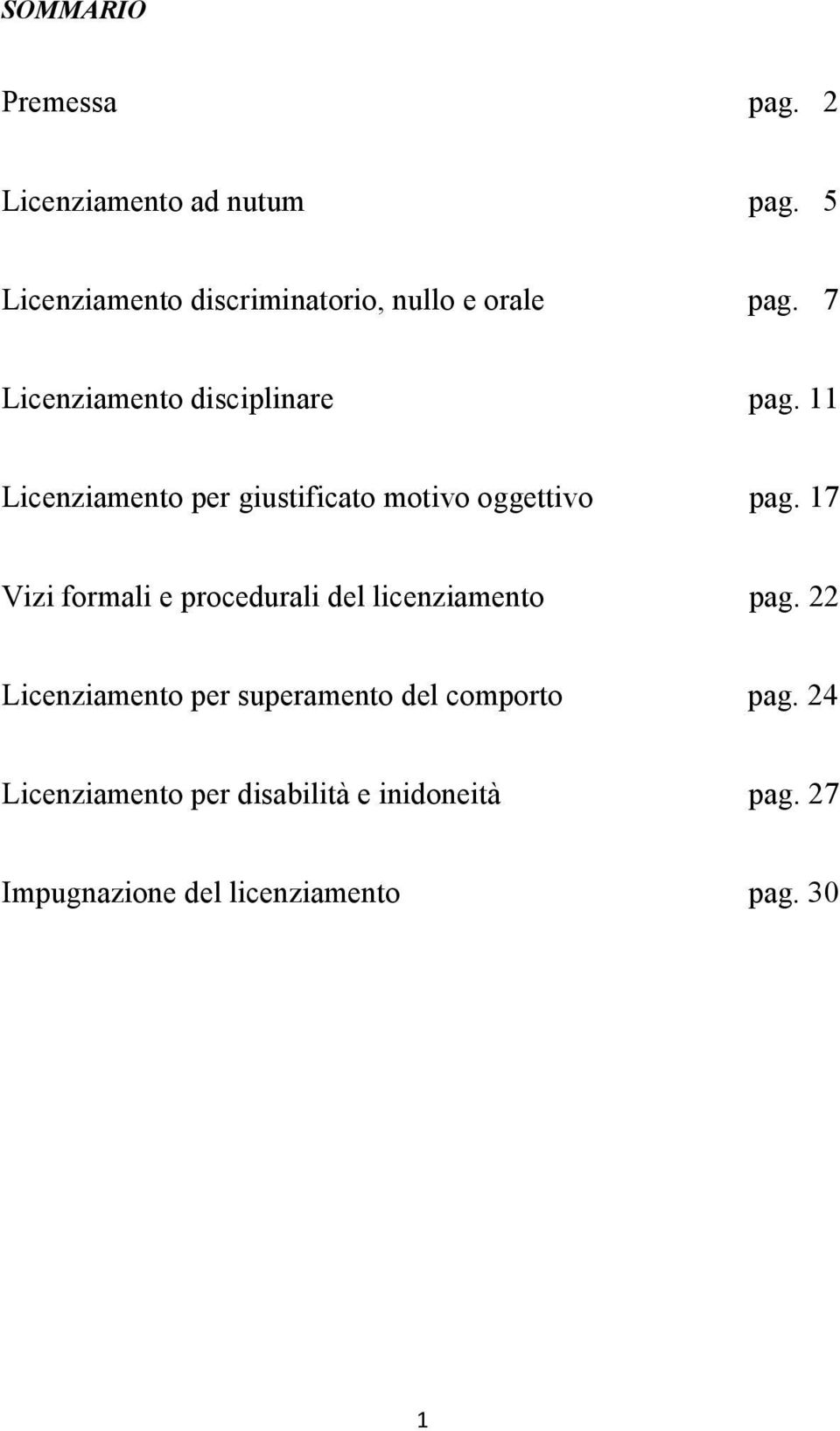 11 Licenziamento per giustificato motivo oggettivo pag.