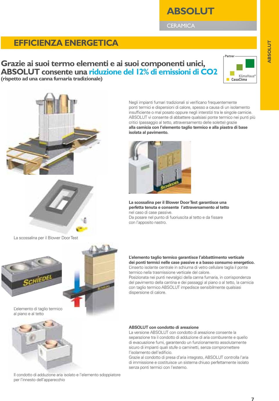 Negli impianti fumari tradizionali si verificano frequentemente ponti termici e dispersioni di calore, spesso a causa di un isolamento insufficiente o mal posato oppure negli interstizi tra le