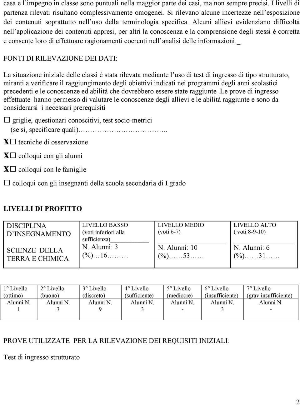 Alcuni allievi evidenziano difficoltà nell applicazione dei contenuti appresi, per altri la conoscenza e la comprensione degli stessi è corretta e consente loro di effettuare ragionamenti coerenti