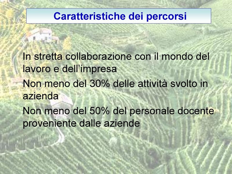 impresa Non meno del 30% delle attività svolto in