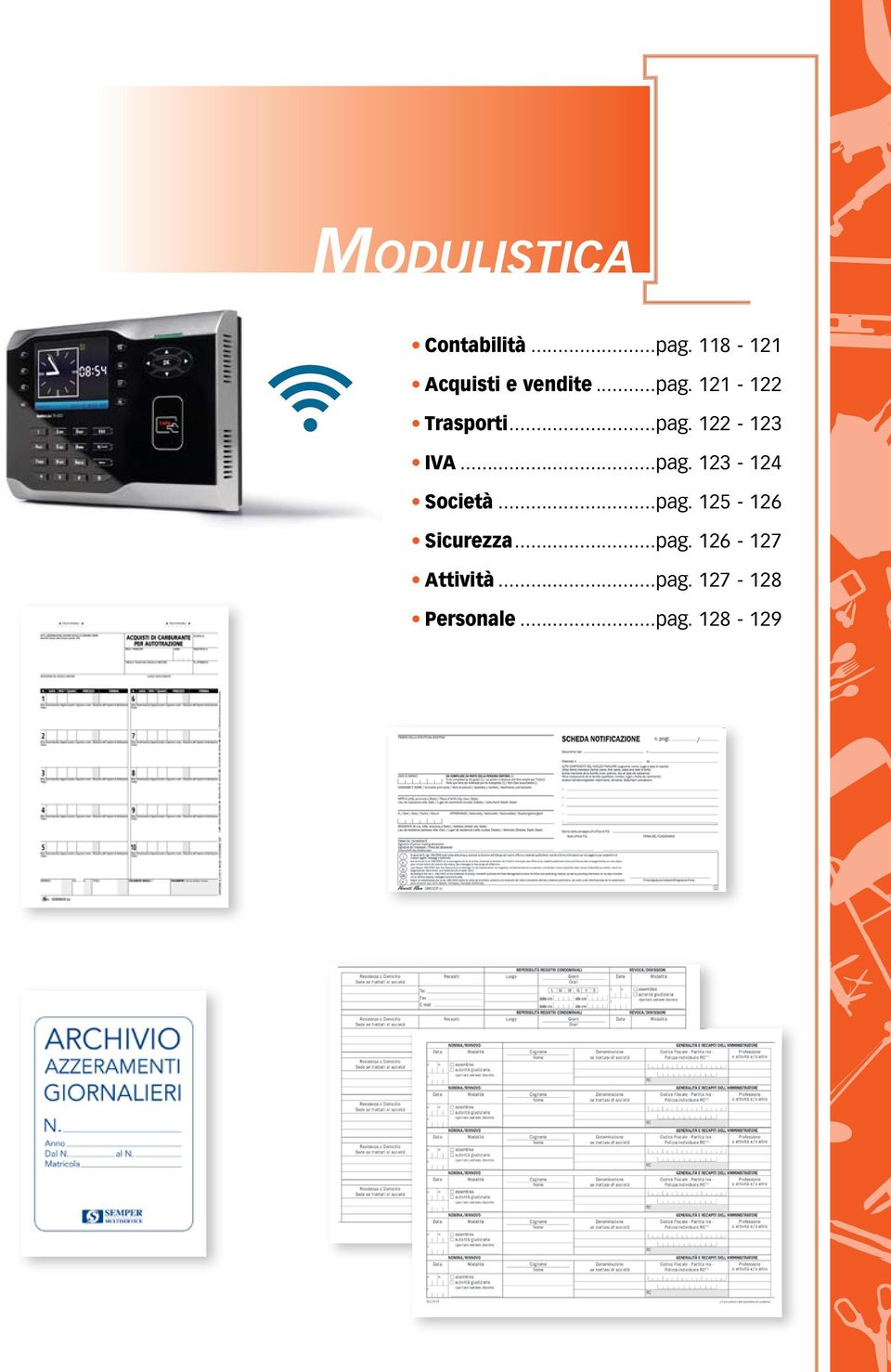 ..pag. 122-123 IVA...pag. 123-124 Società...pag. 125-126 Sicurezza.