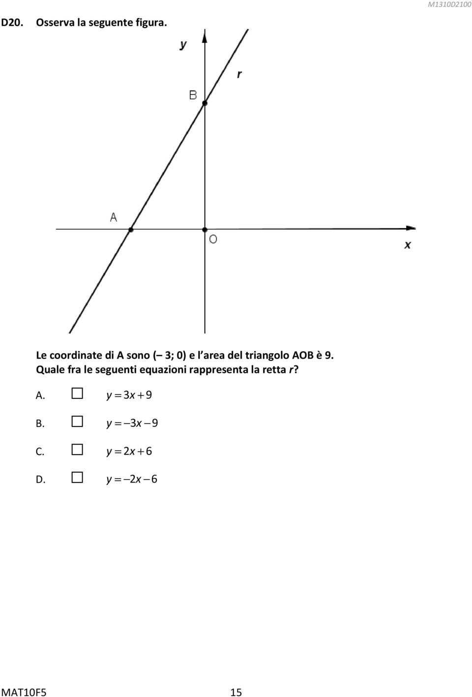 del triangolo AOB è 9.