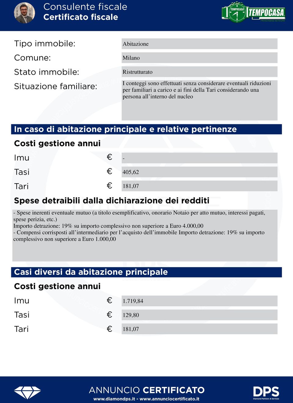 Spese detraibili dalla dichiarazione dei redditi - Spese inerenti eventuale mutuo (a titolo esemplificativo, onorario Notaio per atto mutuo, interessi pagati, spese perizia, etc.