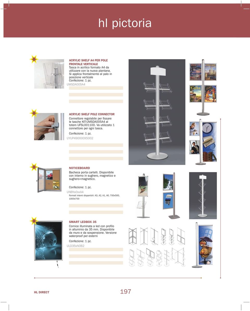 UFSL001100. Va utilizzato 1 connettore per ogni tasca. UYUP490000X5002 NOTICEBOARD Bacheca porta cartelli. Disponibile con interno in sughero, magnetico e sughero+magnetico.