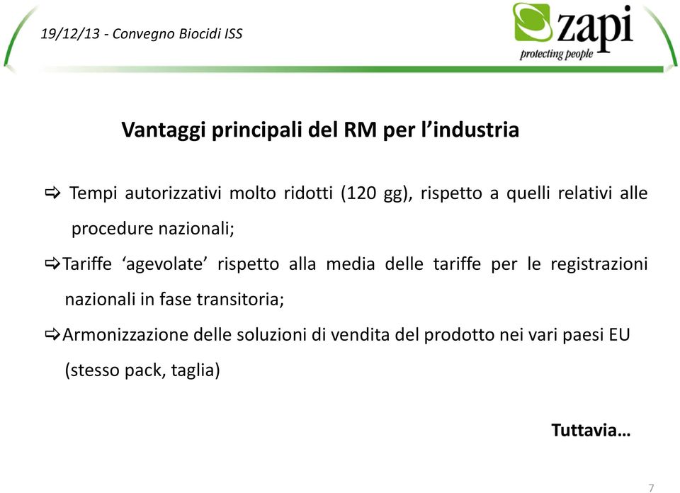 media delle tariffe per le registrazioni nazionali in fase transitoria; Armonizzazione