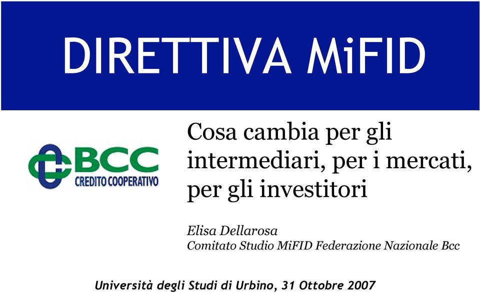 investitori Elisa Dellarosa Comitato
